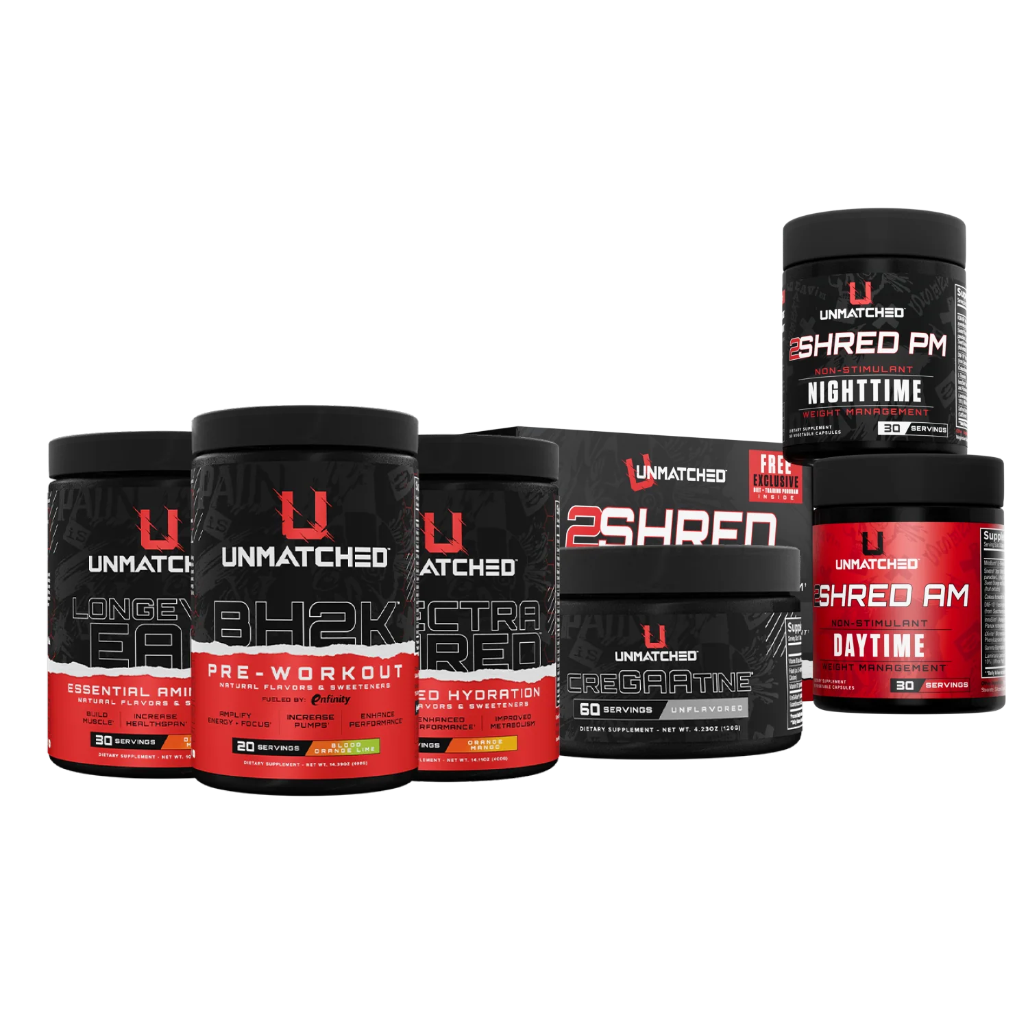 Electra Shred, Longevity EAA, Bh2K, CreGAAtine, 2Shred